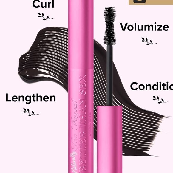 🌻 Too Faced Naturally Better Than Sex Mascara New Full Size Black - Picture 5 of 14